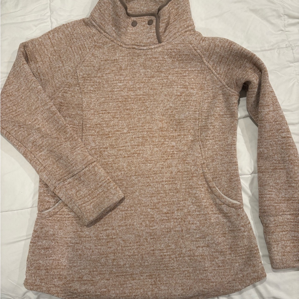 Prana Women's Cowl Neck Sweater in Oatmeal Heather